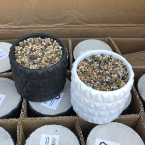 قوار بورسلان ابيض / اسود ثقيل حشوة حجر سمسم قوار بورسلان ابيض / اسود ثقيل حشوة حجر سمسم